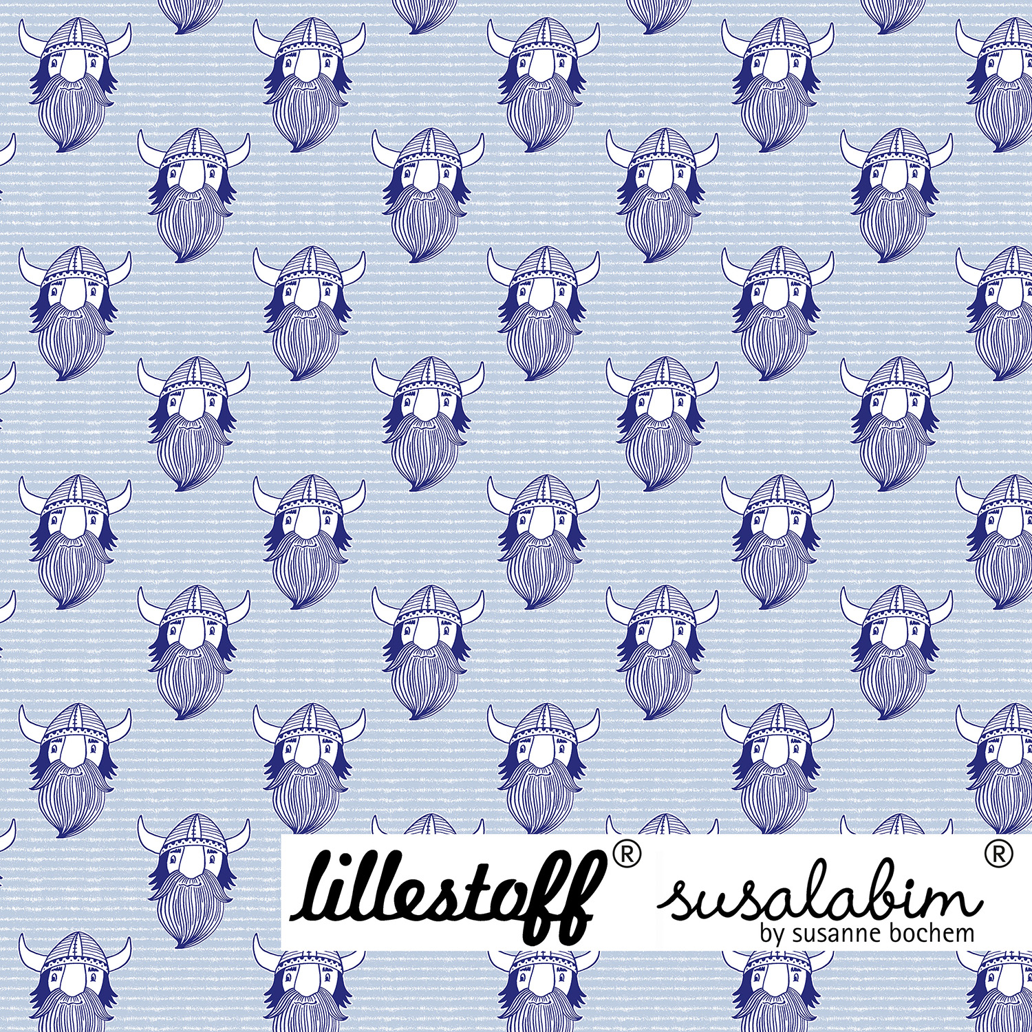 Bio Summersweat Design Susalabims Wikinger Bo blau 1m